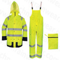 High Visibility Reflective Safety Rainsuit with En471 Standard